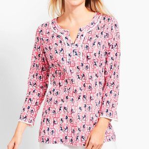 NWT TALBOTS "MONKEY PRINT" TUNIC TOP (S)